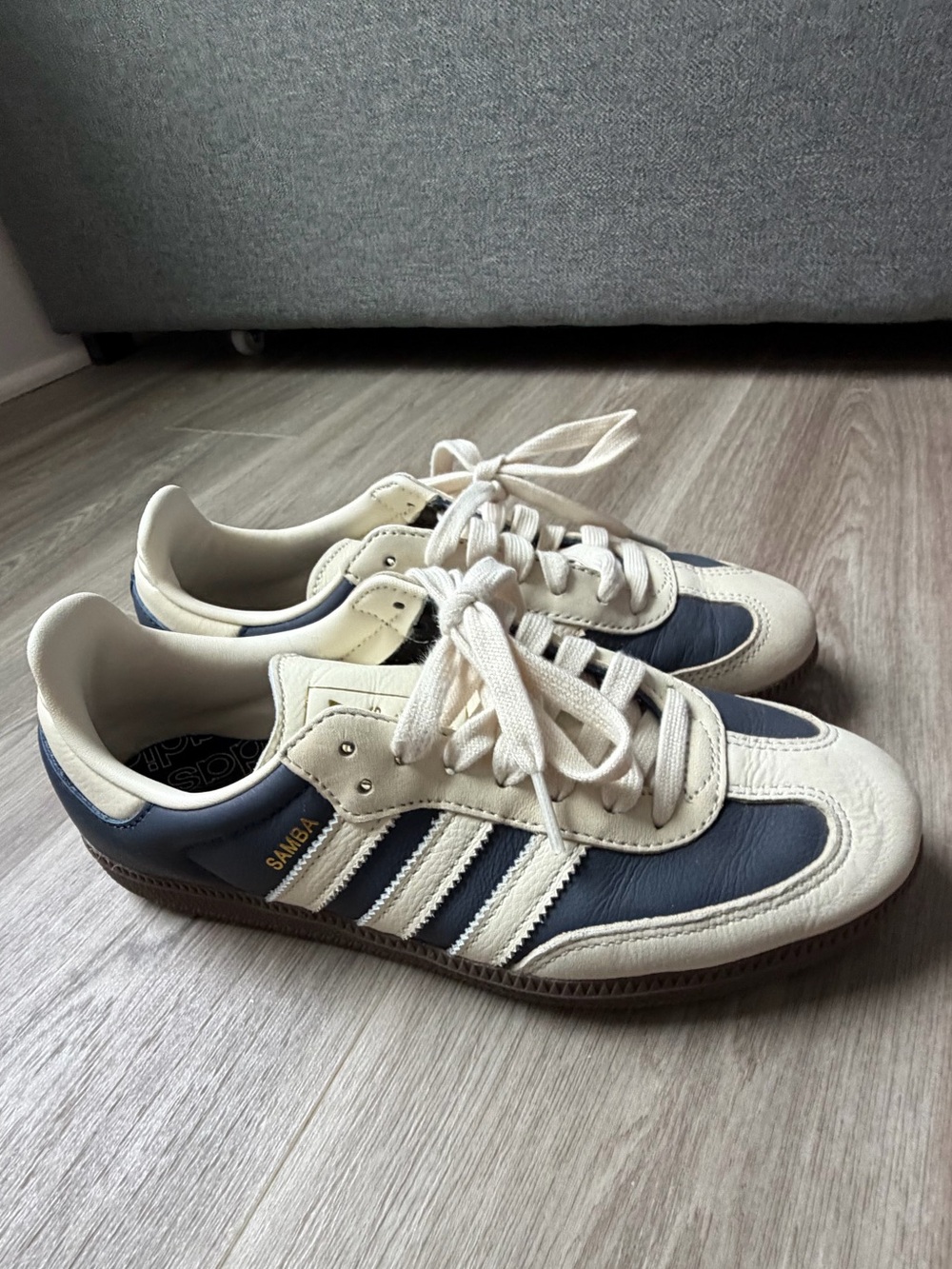 adidas Samba Sneakers in Navy and Cream